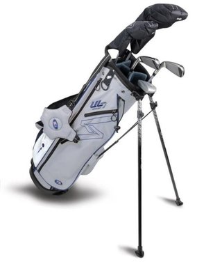 U.S. Kids Golf UL7-60 (152cm) W10 5-Club junior set de golf + stand bag, argent/marine/blanc