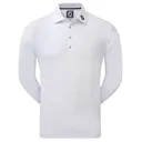 FootJoy Long Sleeve Thermocool Self Athletic Fit polo homme, blanc