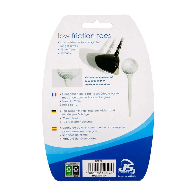 Longridge Extra Long Plastic Tee 75mm (lot de 10)