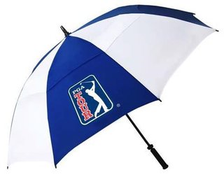 PGA Tour Windproof Double Canopy parapluie 62", blanc/bleu