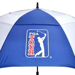 PGA Tour Windproof Double Canopy parapluie 62", blanc/bleu