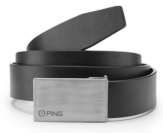 PING Hughes Leather mens golf belt, noir