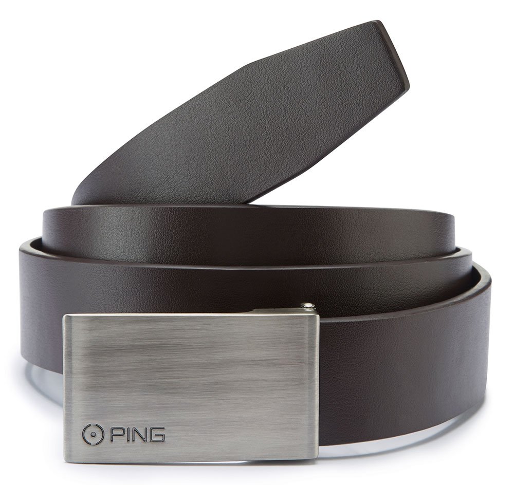 PING Hughes Leather ceinture de golf homme, marron