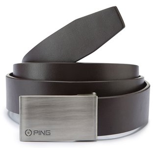 PING Hughes Leather ceinture de golf homme, marron
