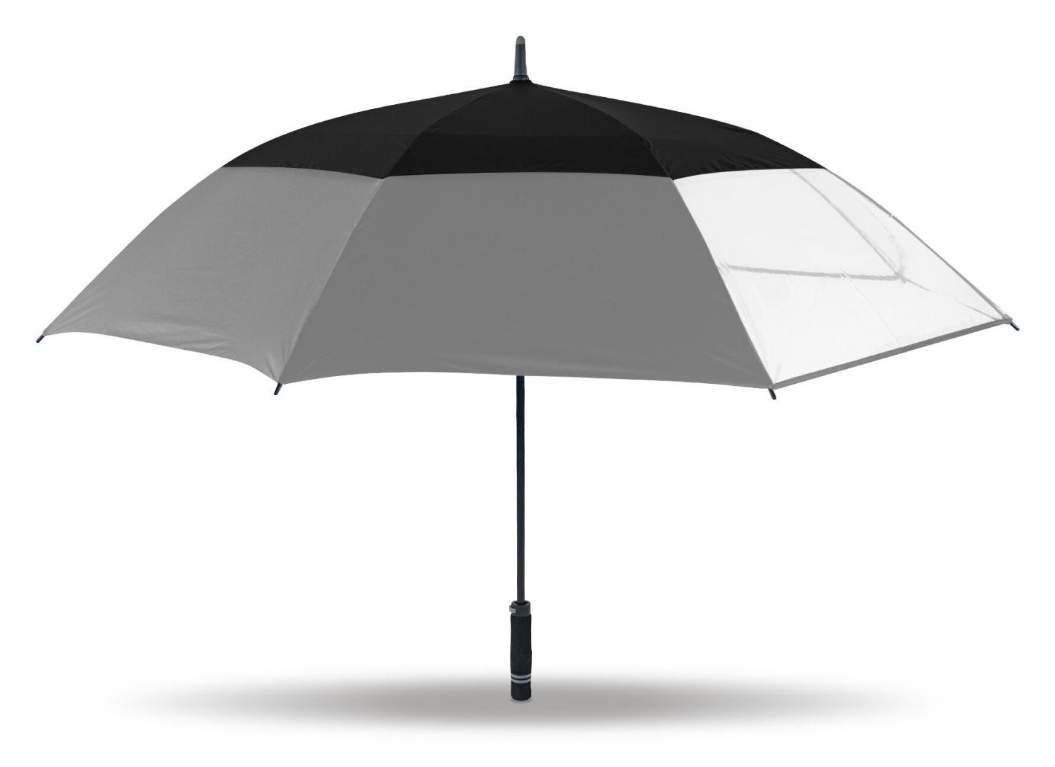 Masters Golf TourDri Classic GR 64" UV parapluie, gris/noir/transparent