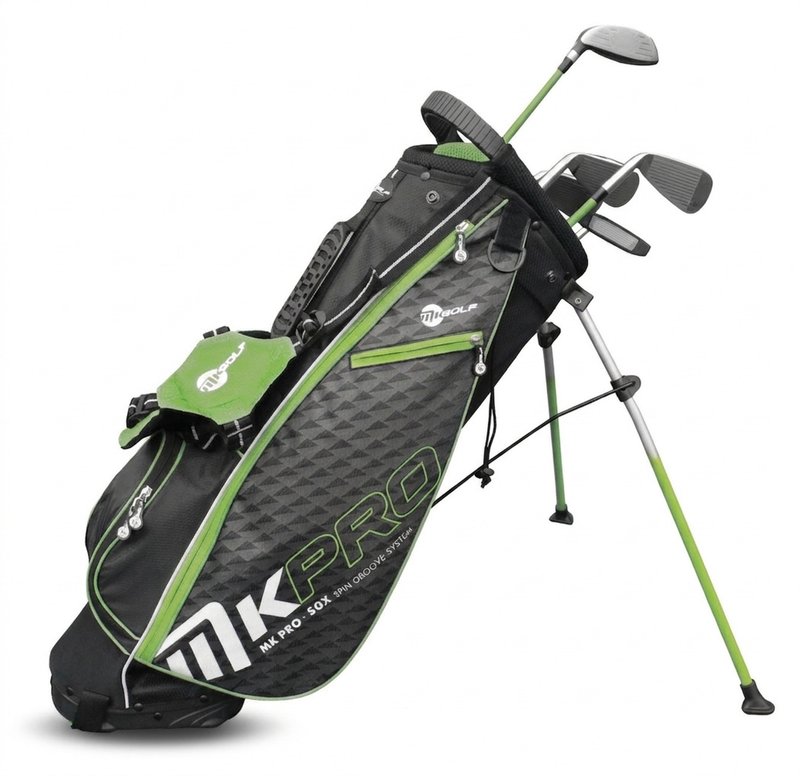 MKids Pro Junior Golf Half Set 57" (145cm/9-11Y) set de golf junior, graphite, + stand bag, vert