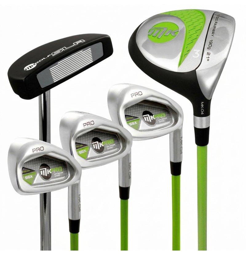 MKids Pro Junior Golf Half Set 57" (145cm/9-11Y) set de golf junior, graphite, + stand bag, vert