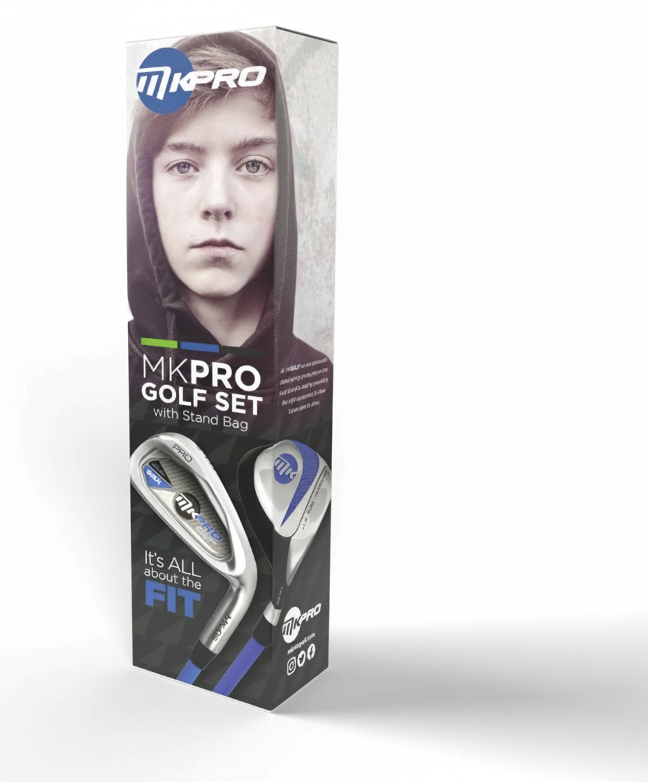 MKids Pro Junior Golf Half Set 65" (165cm) set de golf junior, graphite, stand bag, gris