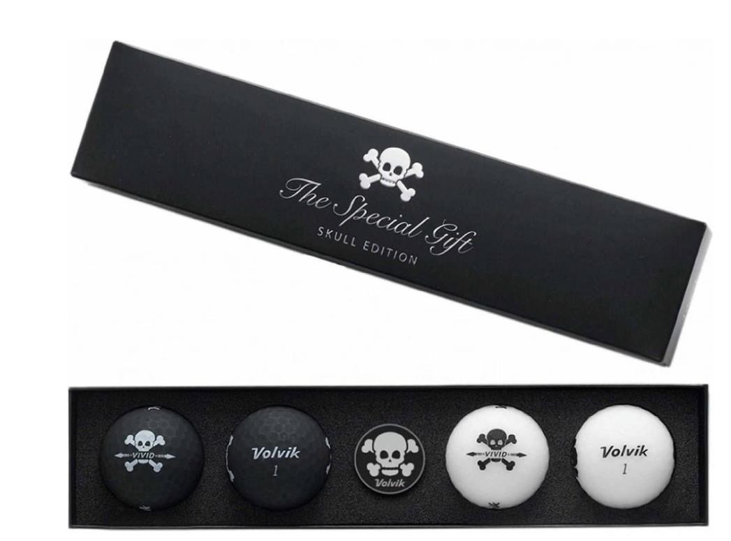 Volvik VIVID SKULL Edition balles de golf, mix de couleurs