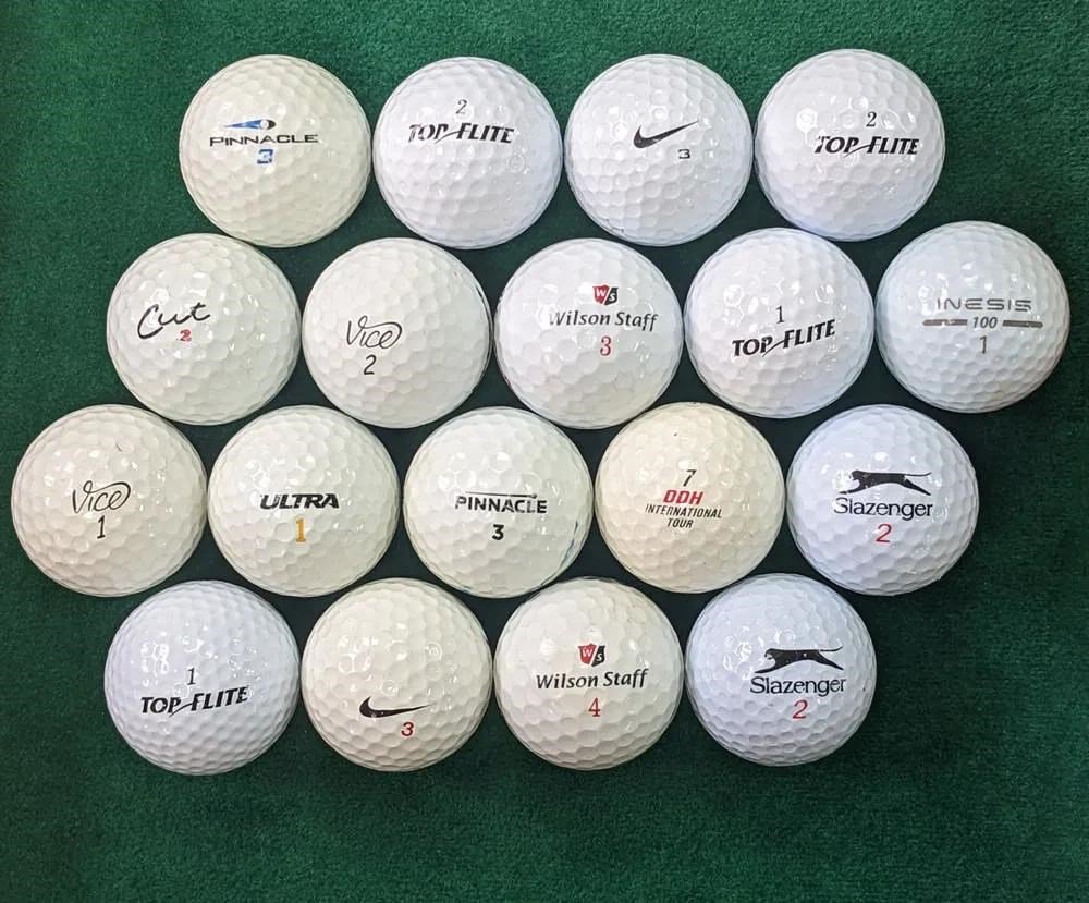 Longridge American 18 balles de golf récupérées mixtes