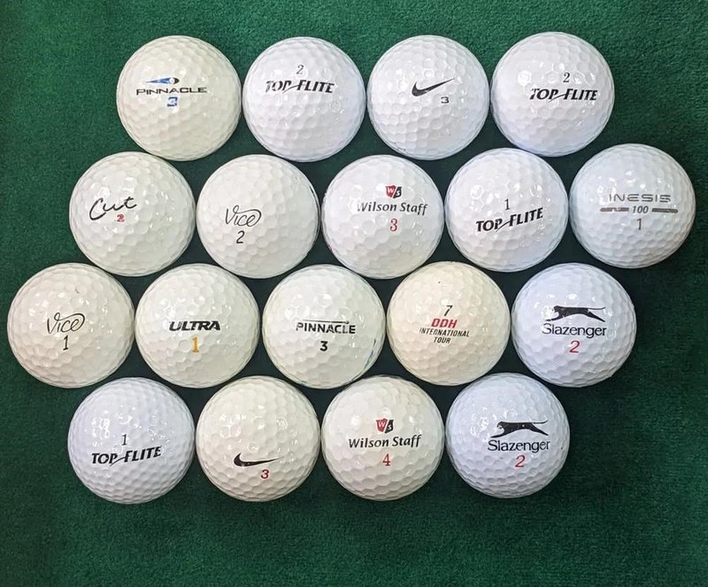 Longridge American 18 balles de golf récupérées mixtes