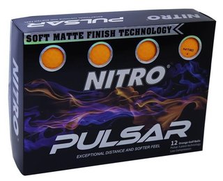 Nitro Pulsar balles de golf (12 balles), orange