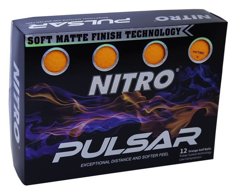 Nitro Pulsar balles de golf (12 balles), orange