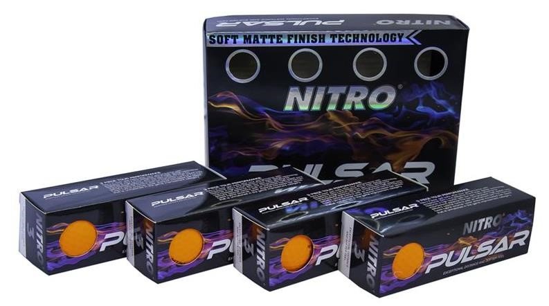 Nitro Pulsar balles de golf (12 balles), orange