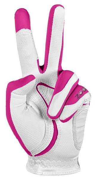 Zoom Zoom Weather gant de golf junior, blanc/fuchsia