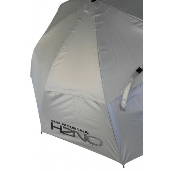 Sun Mountain H2NO UV 30SPF Dual Canopy parapluie automatique, argent