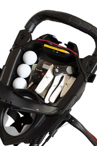 Bag Boy Nitron Auto-Open chariot manuel, argent/noir