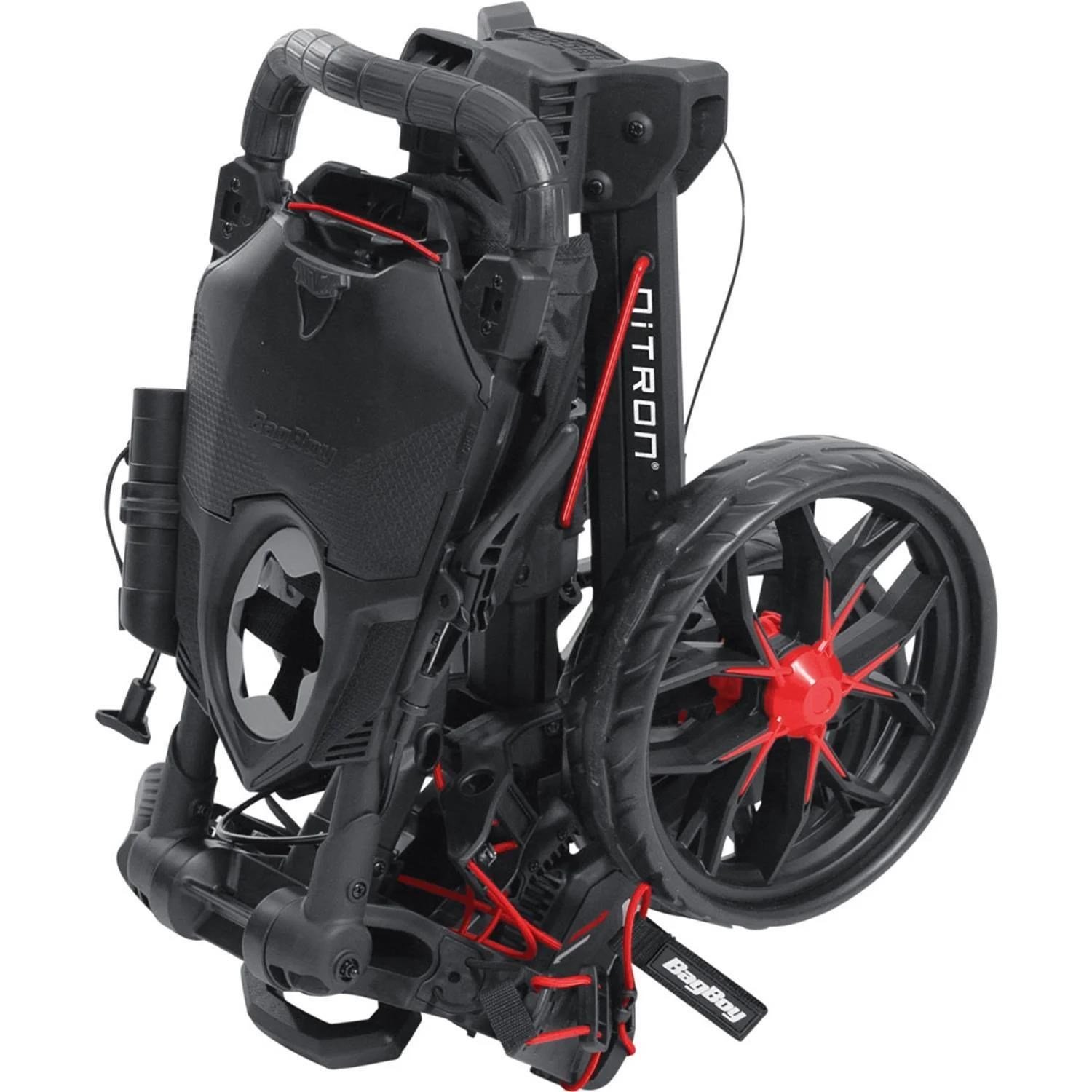 Bag Boy Nitron Auto-Open chariot manuel, argent/noir