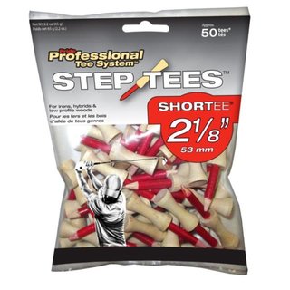 Pride Professional Tee System Step Tees Red tees en bois 53mm (2 1/8"), 50 tees