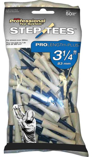 Pride Professional Tee System Pride Prolength Tees tés en bois bleus 3 1/4" (83mm), lot de 50
