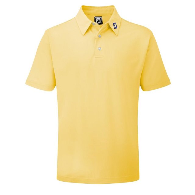 Polo de golf homme jaune à manches courtes