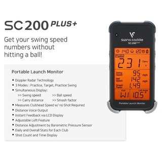 Voice Caddie Swing Caddie Launch Monitor SC200+ noir