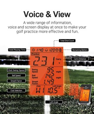 Voice Caddie Swing Caddie Launch Monitor SC200+ noir