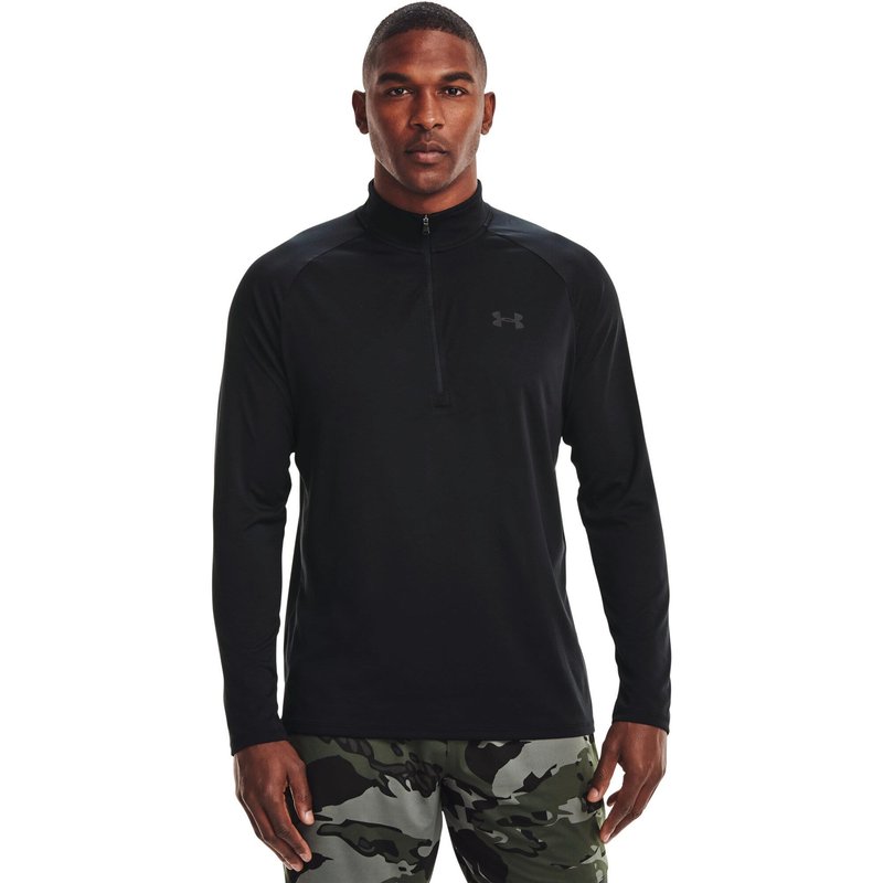 Under Armour Tech 2.0 1/2 Zip t-shirt manches longues homme, noir
