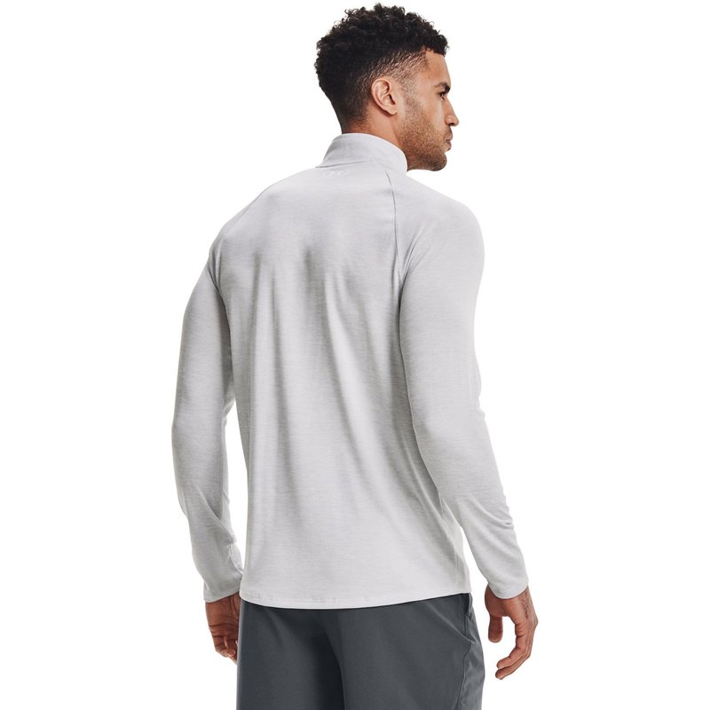 Under Armour Tech 2.0 1/2 Zip t-shirt manches longues homme, gris clair