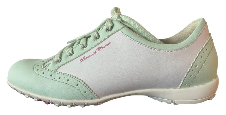 Duca Del Cosma Mila chaussures de golf femme, blanc/vert laiteux