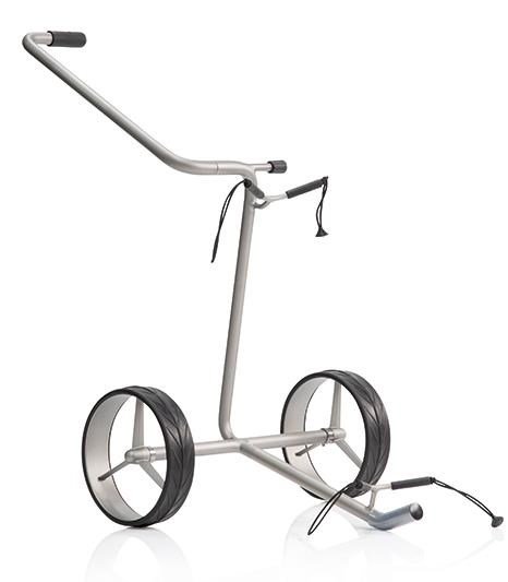 JuStar Silver chariot manuel 2 roues, finition argent titane