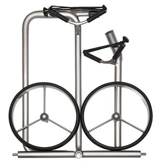 JuStar Silver chariot manuel 2 roues, finition argent titane