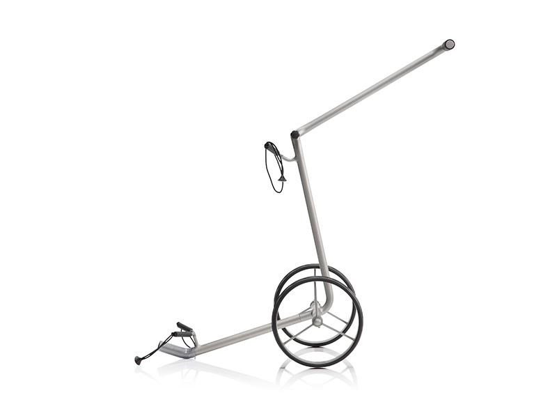 JuStar Silver chariot manuel 2 roues, finition argent titane