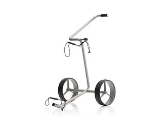 JuStar Silver chariot manuel 2 roues, finition argent titane