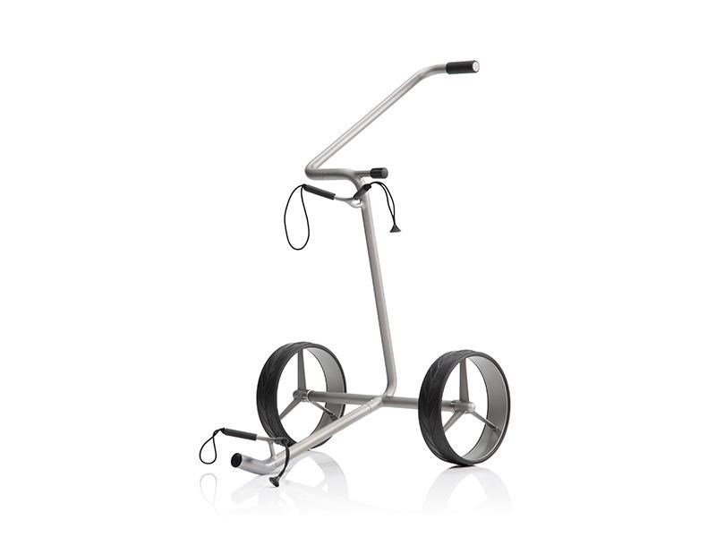 JuStar Silver chariot manuel 2 roues, finition argent titane