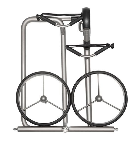 JuStar Silver 3-Wheeled chariot manuel, titanium silver finish