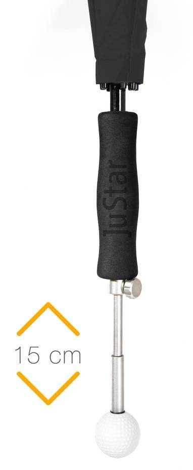 JuStar parapluie de golf télescopique JuStar argenté (Protection UV 99%)