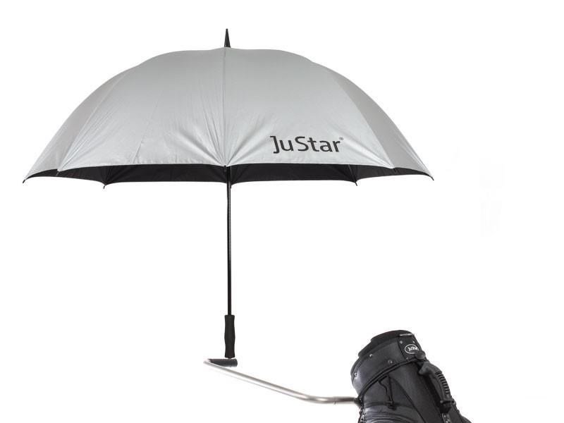 JuStar parapluie de golf argenté (protection UV 99%)