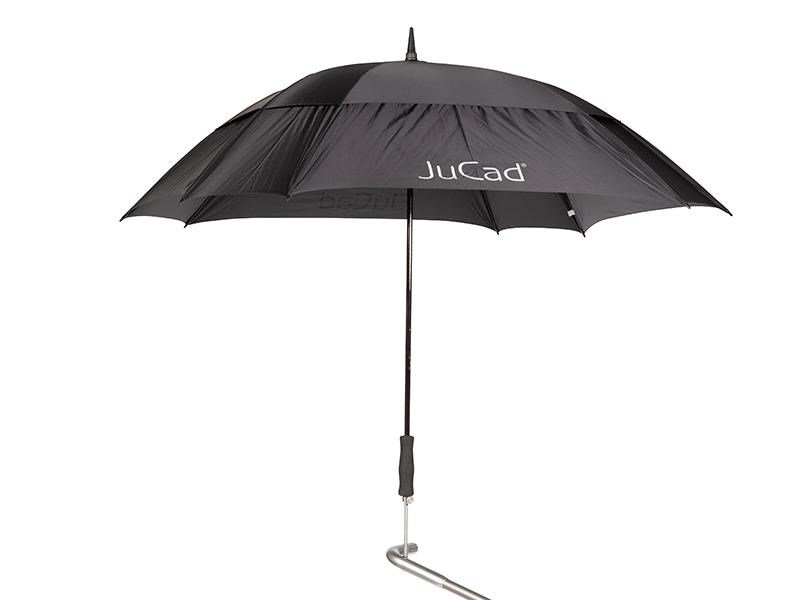 JuCad parapluie de golf télescopique 68" carré et résistant au vent avec épingle, noir