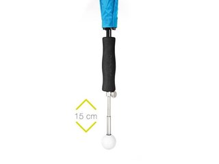 JuCad parapluie de golf télescopique 68" carré et résistant au vent avec épingle, noir