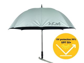 JuCad Parapluie enfant avec épingle, protection UV, argent