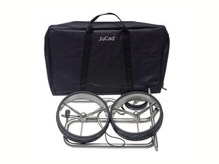 JuCad Junior Drive Stainless Steel chariot électrique + sac de transport JTT, argenté