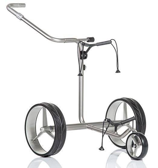 JuCad Junior Drive Stainless Steel chariot électrique + sac de transport JTT, argenté
