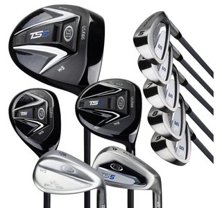 U.S. Kids Golf TS5-66 (167+cm) ensemble de golf junior, graphite, + sac stand, noir/blanc