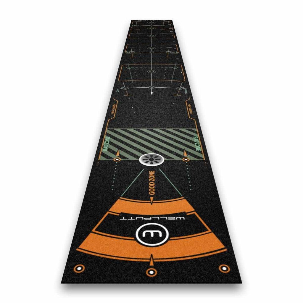 Wellputt Putting Mat - CLASSIC 13FT (4m), speed 10-11,5ft, noir