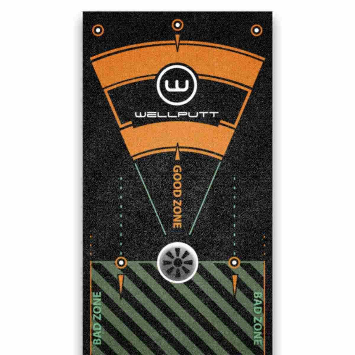 Wellputt Putting Mat - CLASSIC 13FT (4m), speed 10-11,5ft, noir
