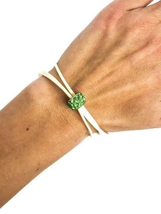 Ostatní Handmade Teraka bracelet type 002, vert/blanc