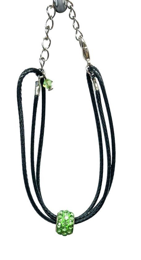 Ostatní Handmade Teraka bracelet type 005, černo/zelená