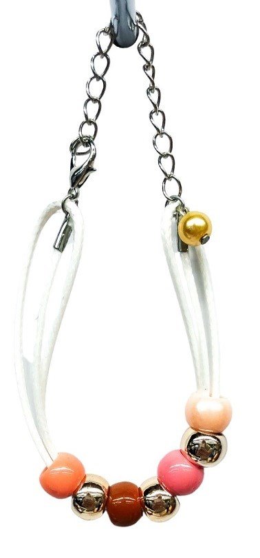 Ostatní Handmade Teraka bracelet type 017, blanc/rose