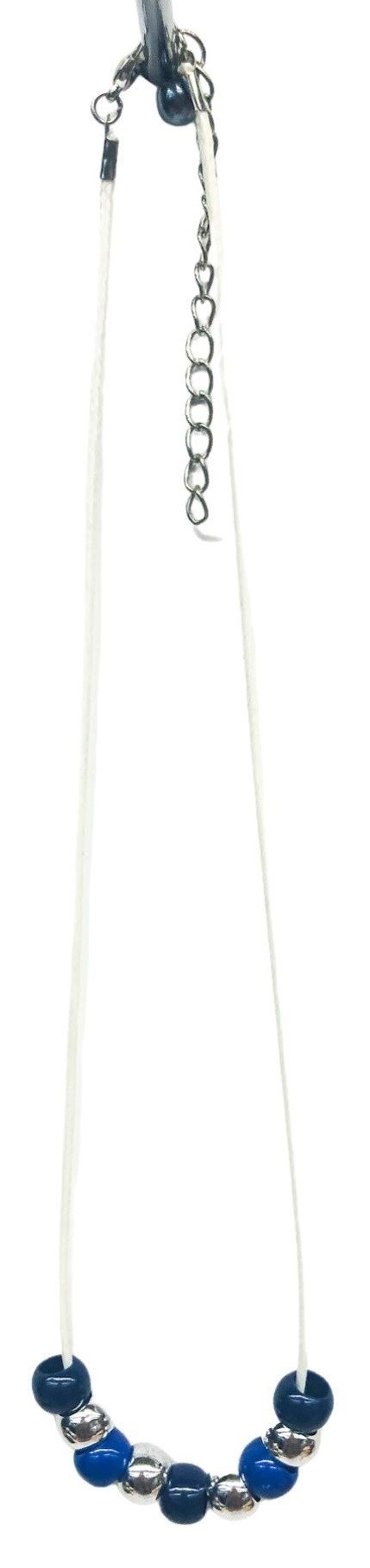 Ostatní Handmade Teraka necklace type 004 accessoire, bleu/argent